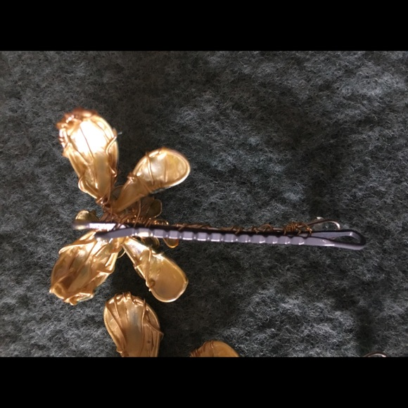 Gorgeous details OOAK hand made dragonflyhair pins - Picture 4 of 4